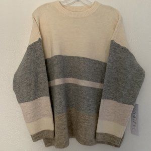 Lumiere Oversized Striped Sweater, Size S